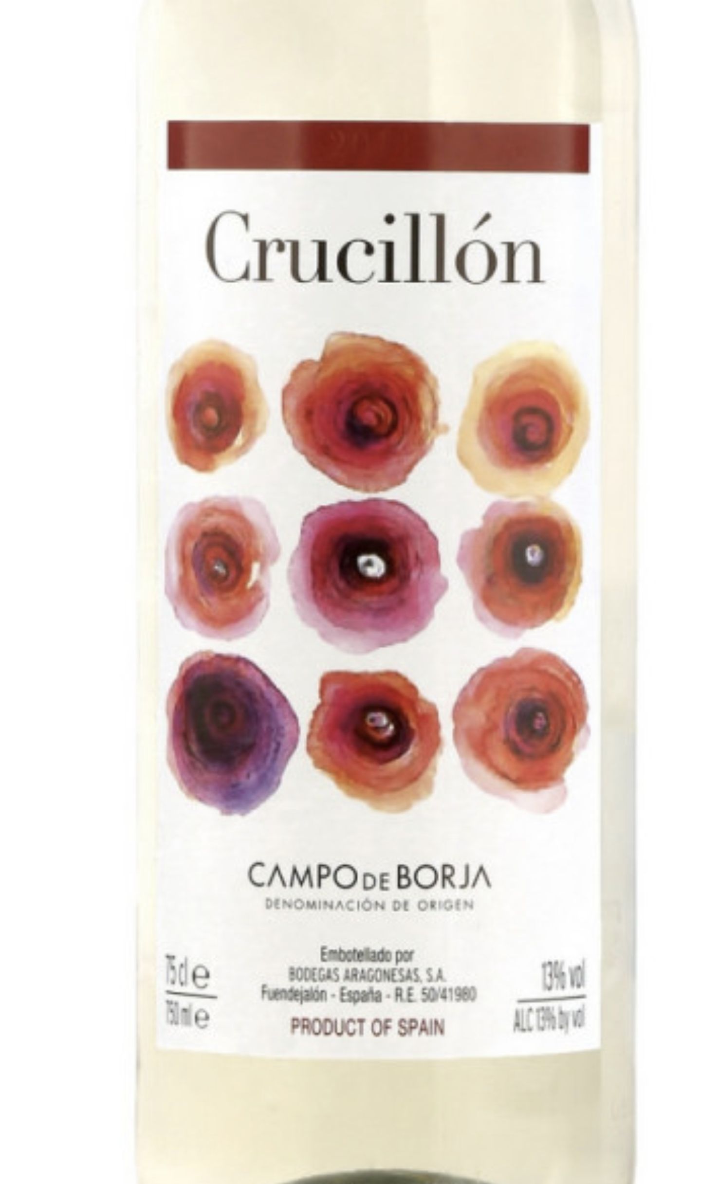 Этикетка Крусийон Бланко (Crucillon Blanco) сухое белое Г/У - 2017, СОД.ЭТ.СП. 13,5% ОБ., ЕМК. 0,75Л.