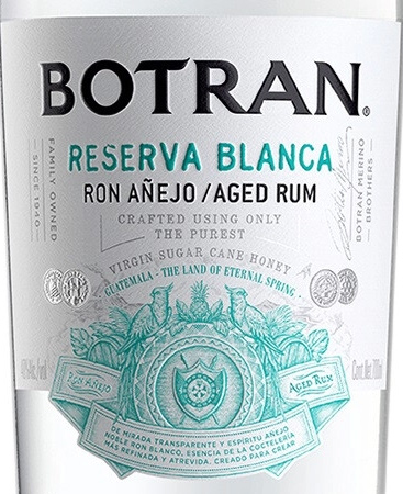 Этикетка Ром выдержанный "Ботран Резерва Бланка", креп. 40%, емк 0,7л