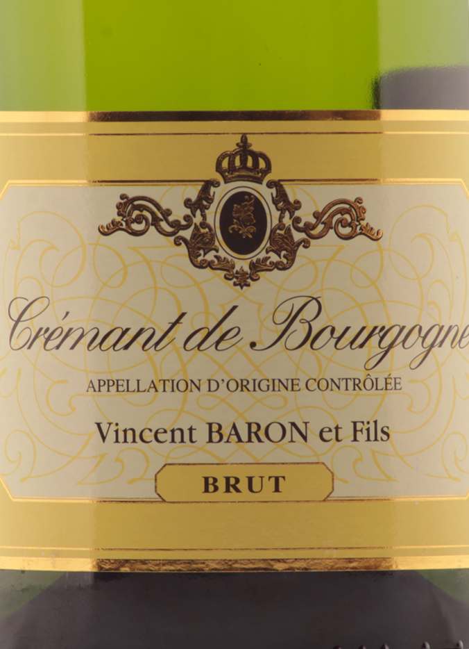 Этикетка Игристое вино Барон Винсент и Сыновья Креман, белое брют, 0.75 л