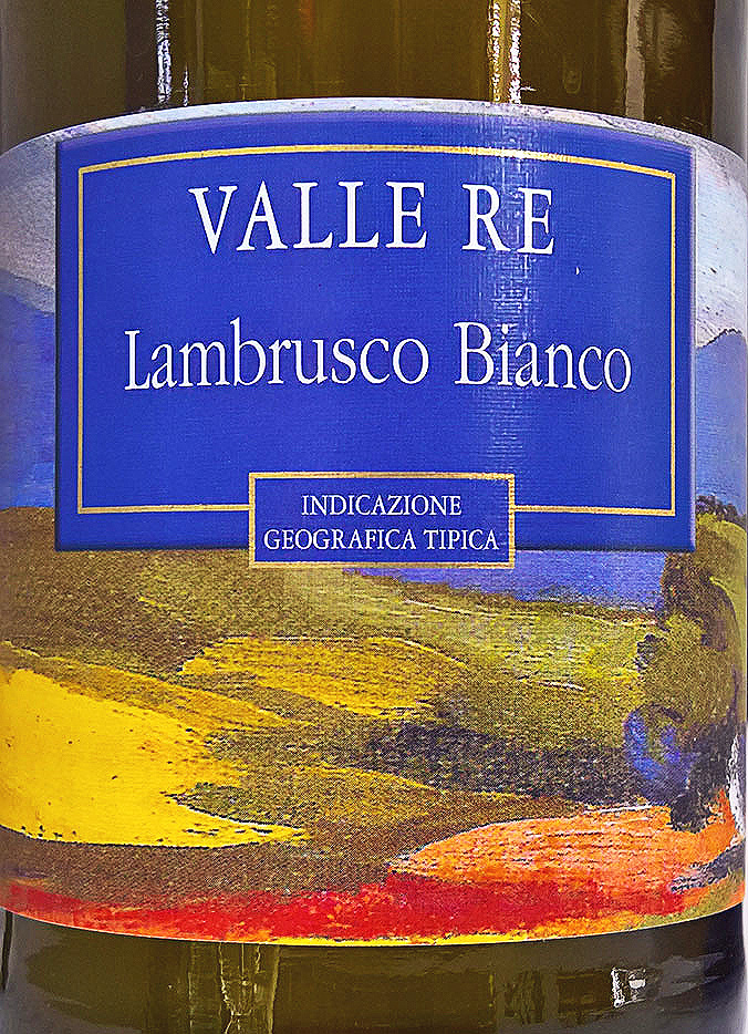 Этикетка Игристое вино Вале Ре Ламбруско Дель'Эмилия, белое сладкое,  0.75 л