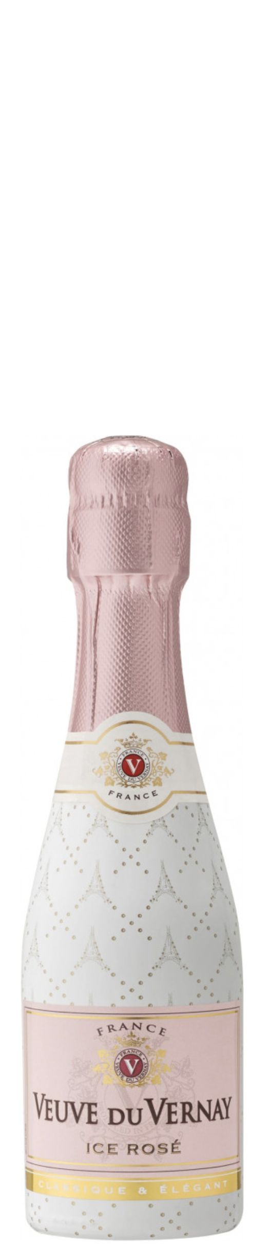 Игристое вино Вев де Вернэ Айс Розе, розовое полусладкое, 0.2 л