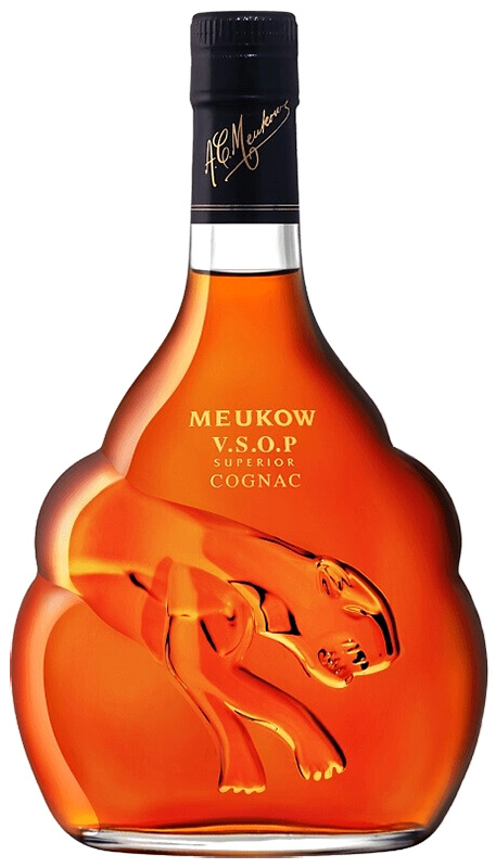 КОНЬЯК ординарный четырехлетний "Меуков ВСОП" креп 40%, емк 0.5л.