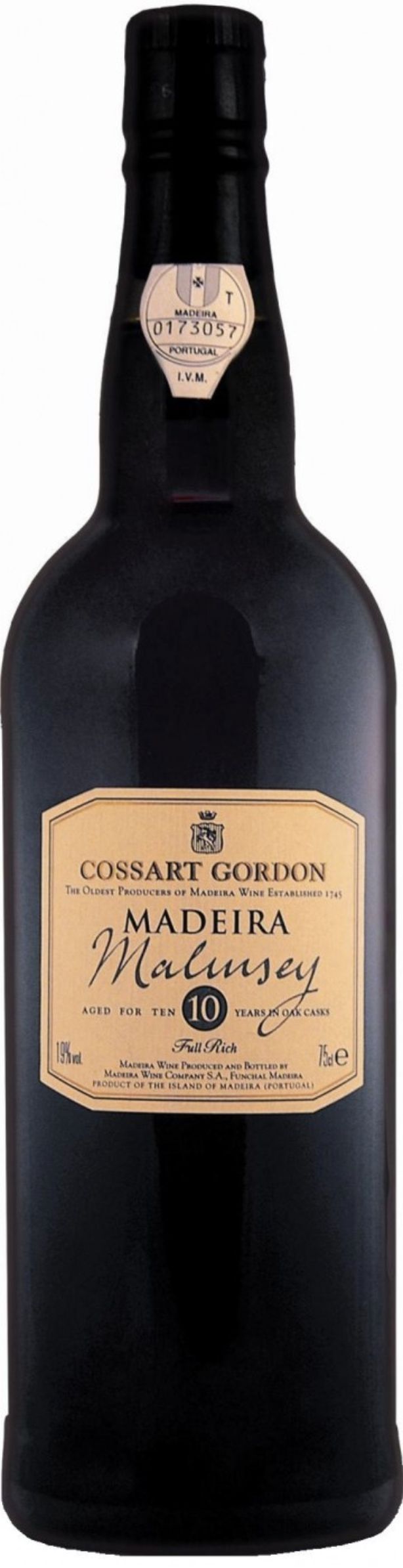 Вино ликерное Мадера Малмзи 10 лет 0.75л. 19%