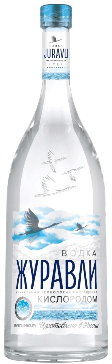 Водка "ЖУРАВЛИ" креп 40%, емк 0,5л