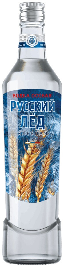 ВОДКА особая "Русский лед хлебная" креп 38%, емк 0.5л.