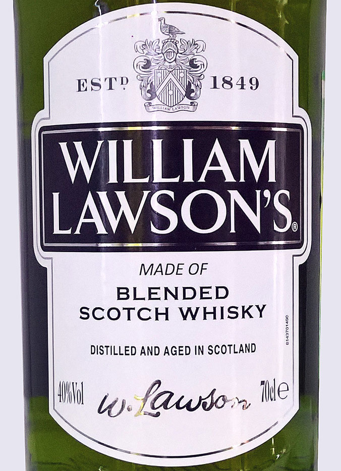 Этикетка Виски Вильям Лоусонс RU,  0.7 л