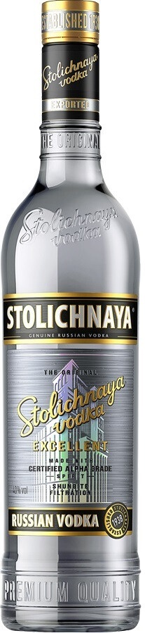Водка "СТОЛИЧНАЯ ЭКСЕЛЕНТ" креп 40%, емк 1л
