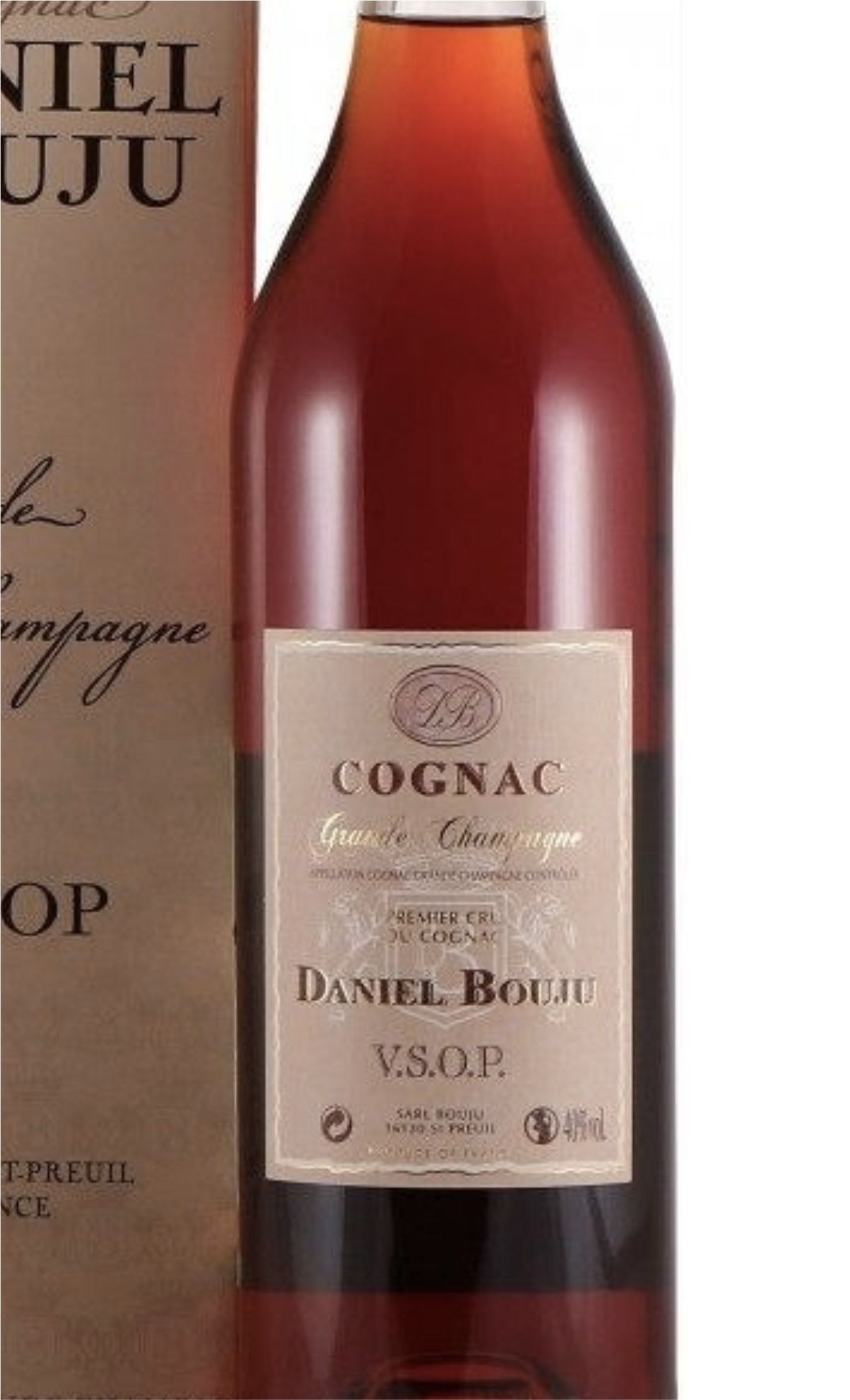 Этикетка Коньяк Даниель Бужу VSOP, 0.5 л