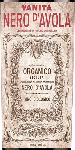 Этикетка Неро Д'Авола. Ванита. Органико полусухое красное, 13,5%0,75л
