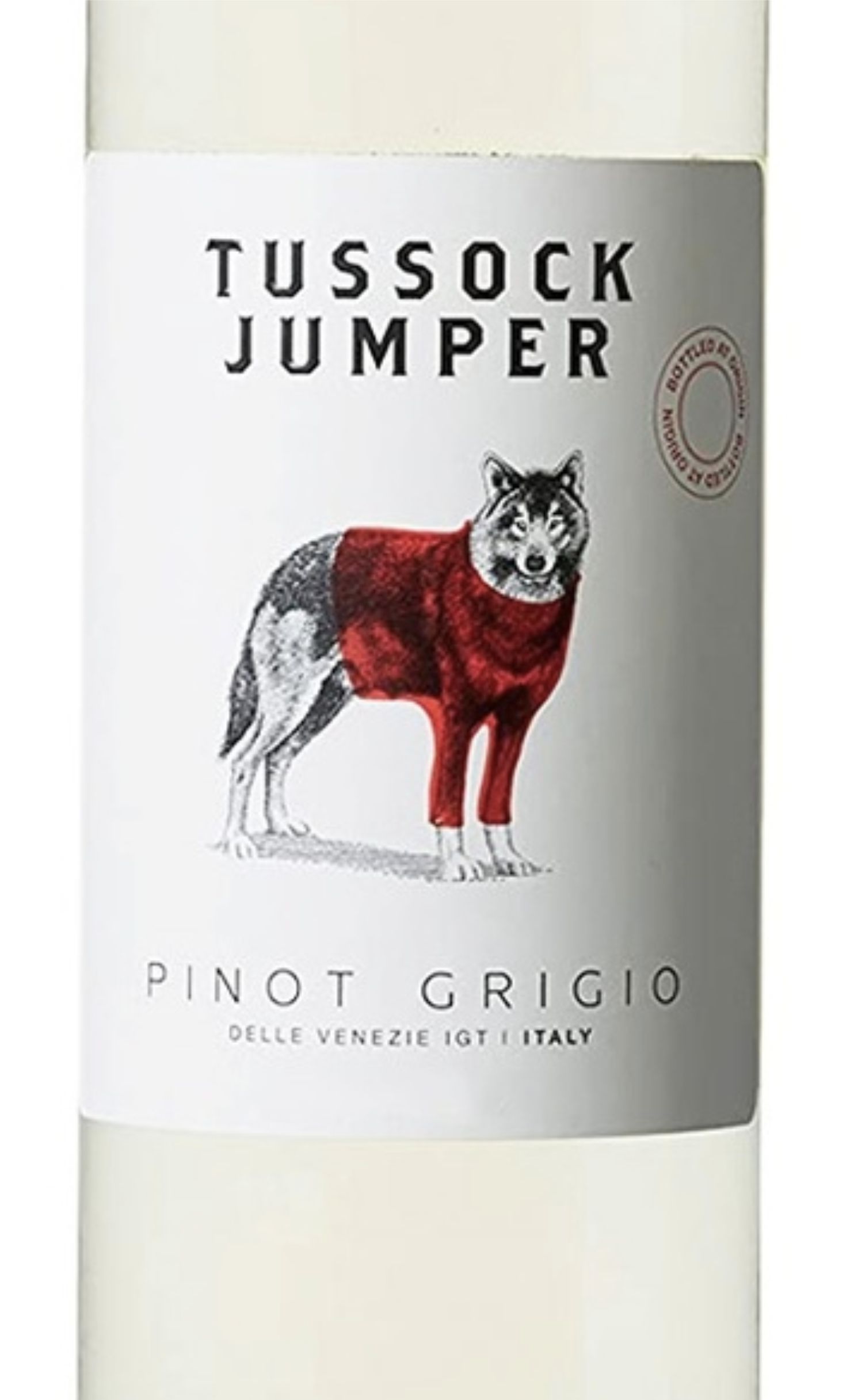 Этикетка Тассок Джампер Пино Гриджо "Tussock Jumper Pinot Grigio" белое сухое 0,75л (ВОЛК)