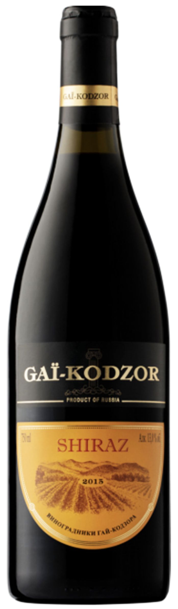 Вино сухое красное "ГАЙ-КОДЗОР ШИРАЗ" (GAI-KODZOR SHIRAZ), 2019г, креп 14%, емк 0,75л