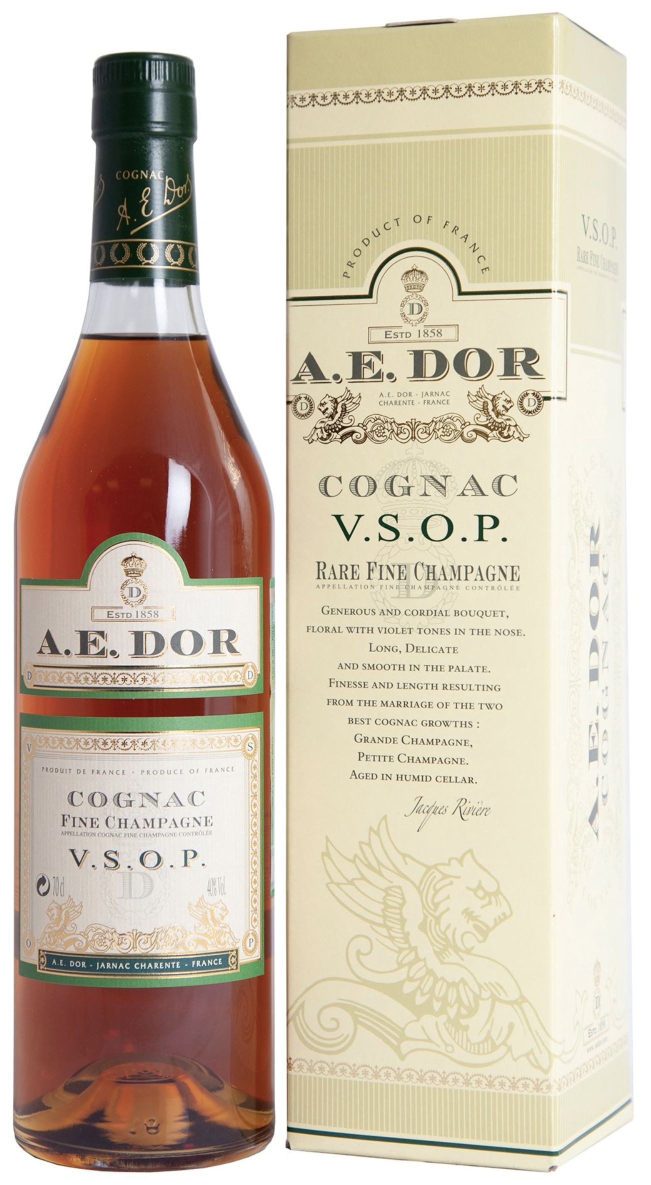 Коньяк А.Е.Дор Рар Фин Шампань VSOP, 0.05 л
