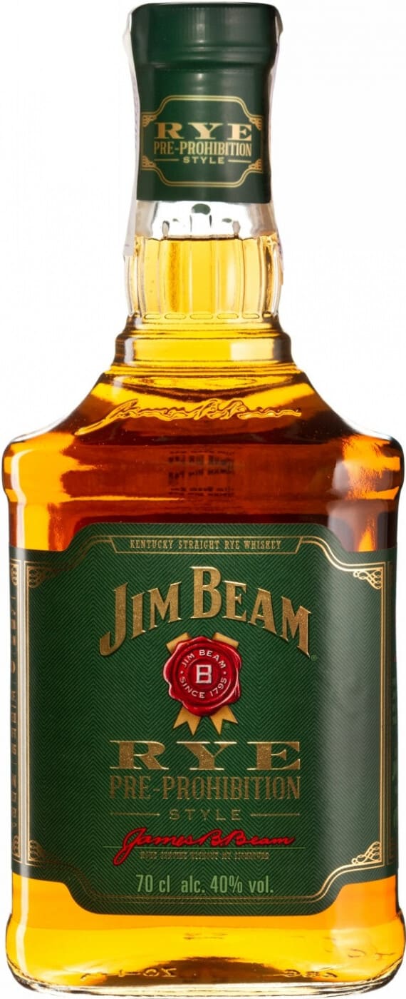 ВИСКИ зерновой (ржаной) "JIM BEAM RYE" ("Джим Бим Рай")  креп 40%, емк  0.7л.