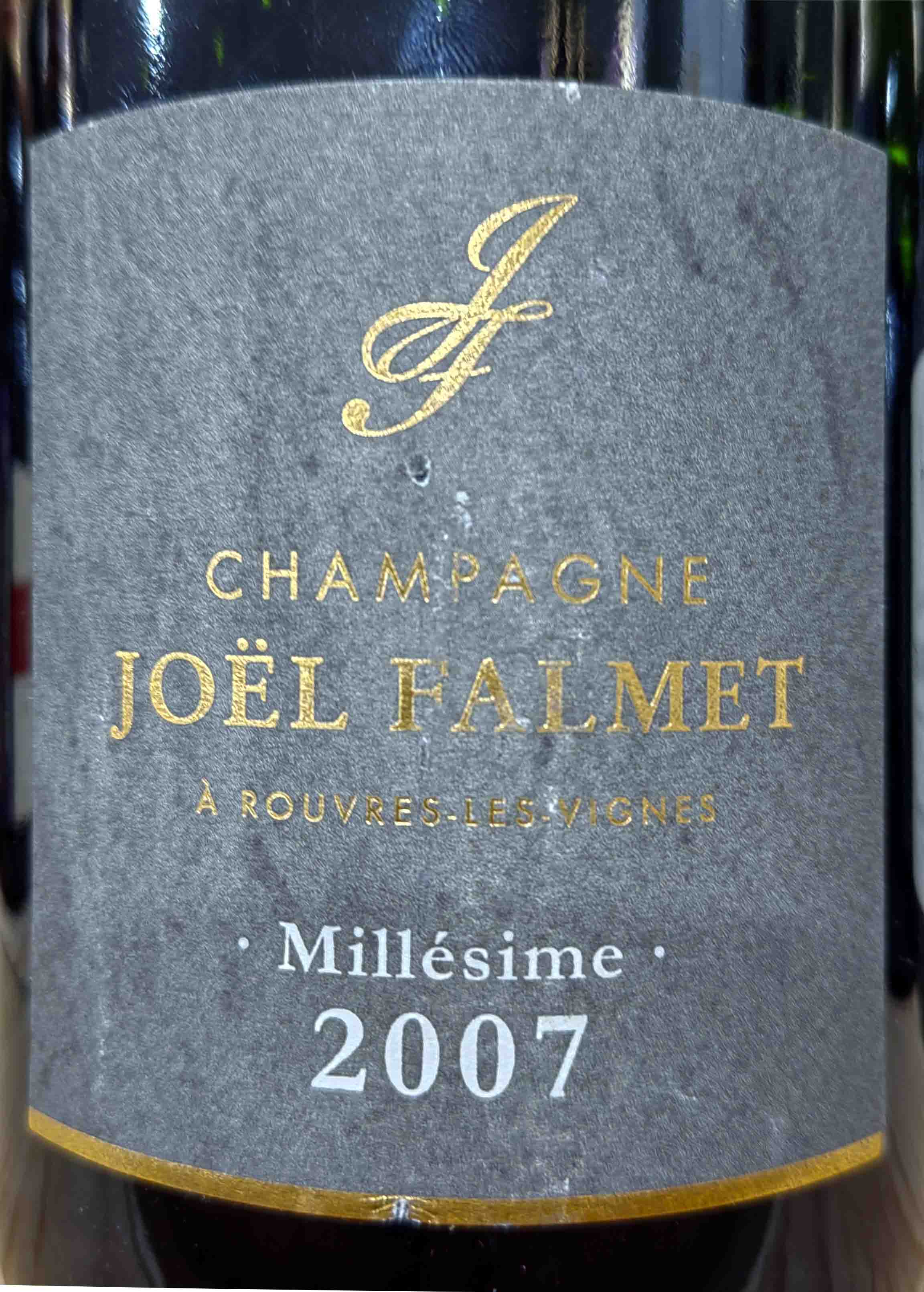 Этикетка Шампань Жоэль Фальме Миллезим 2007 экстра брют белое 0,75