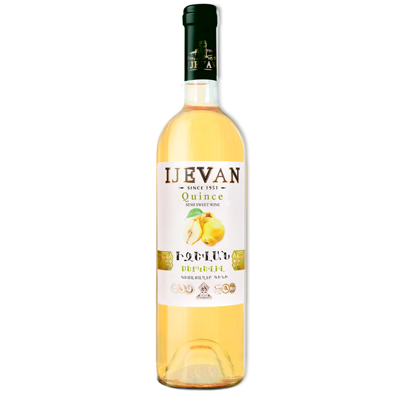 Вино фруктовое (плодовое) полусладкое айвовое белое "QUINCE" (Айва)  тов.знак "IJEVAN" 0,75л