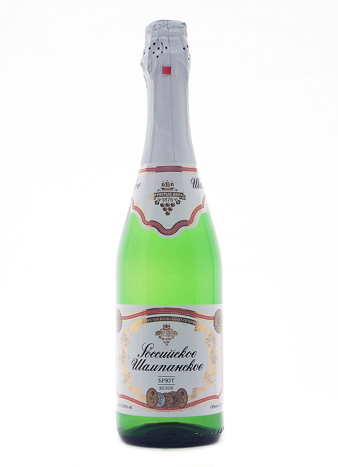 Игристое вино "Российское Шампанское", белое брют, 0.75 л