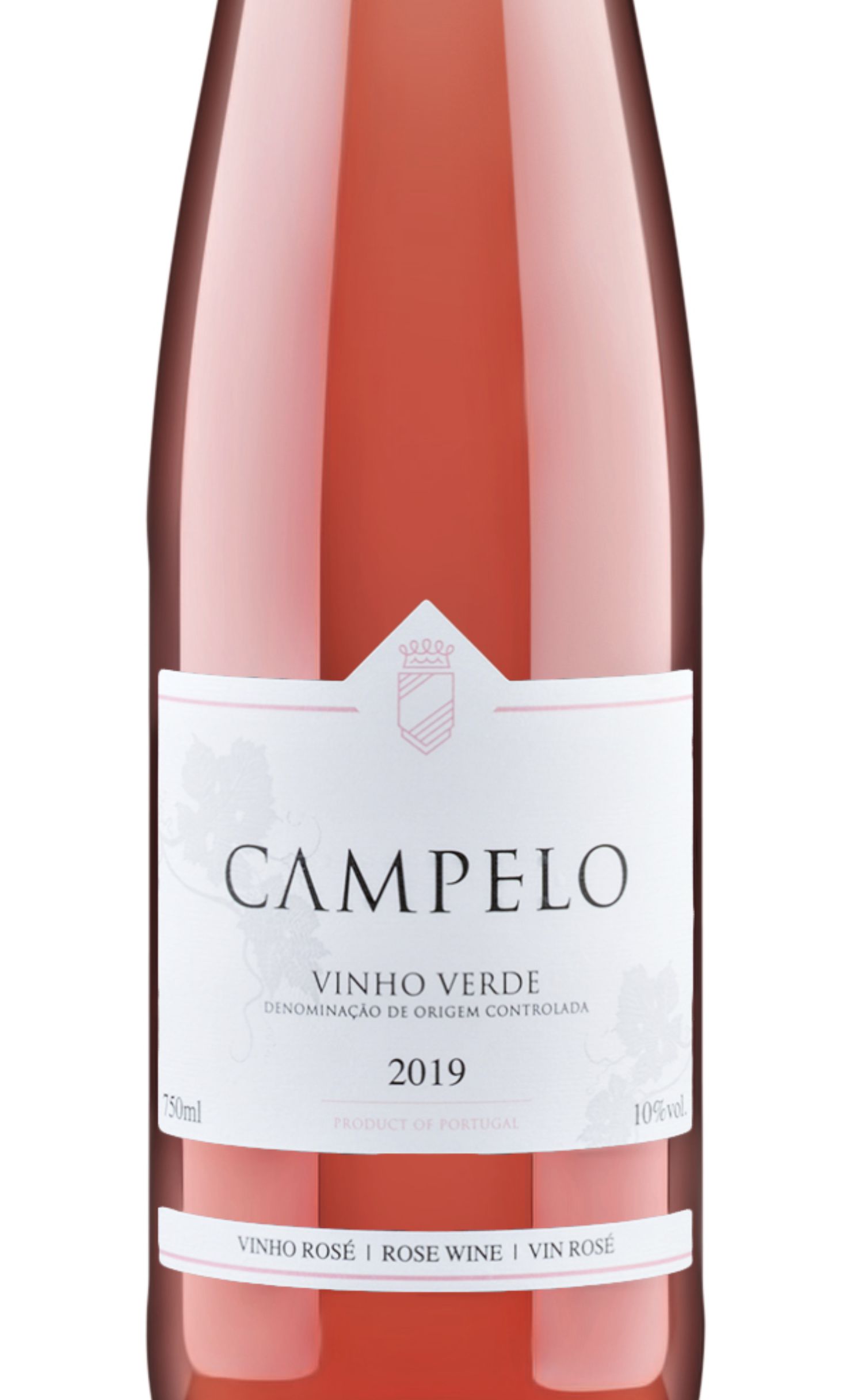 Этикетка Вино  ординарное сухое розовое Кампело Виньо Верде  2020г креп 10,5%, емк 0,75 л