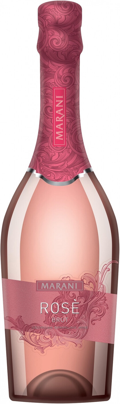 Вино игристое Брют Розовое торговой марки Марани креп 8,5%, емк  0,75л