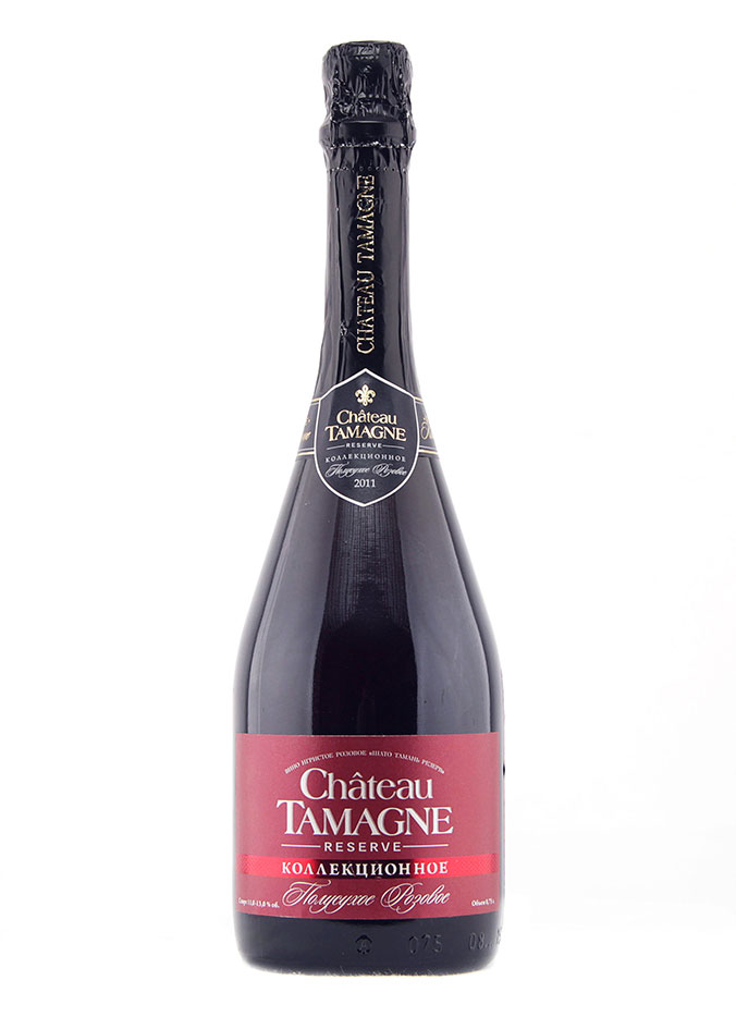 Игристое Вино игристое Шато Тамань Резерв коллекционное 0,75 л розовое полусухое
