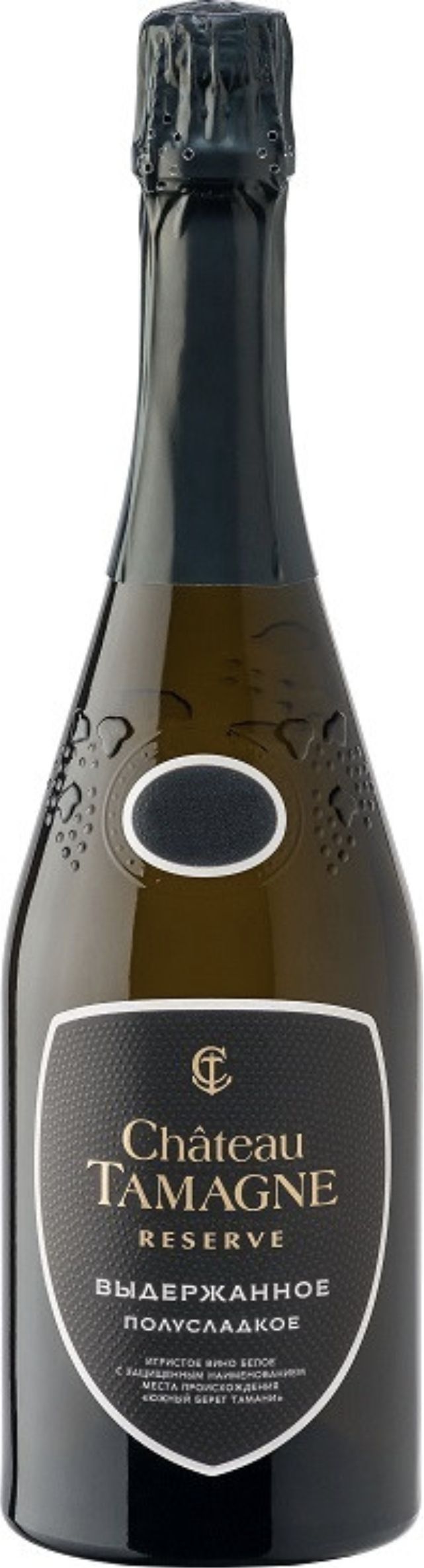 Игристое вино Шато Тамань Резерв, белое полусладкое,  0.75 л