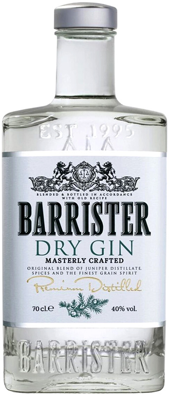 Джин сухой "BARRISTER DRY (БАРРИСТЕР ДРАЙ)" креп 40%, емк 0,7л