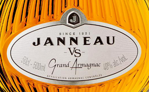 Этикетка БРЕНДИ "Арманьяк Жанно В.С." креп. 40%, емк  0.5л.