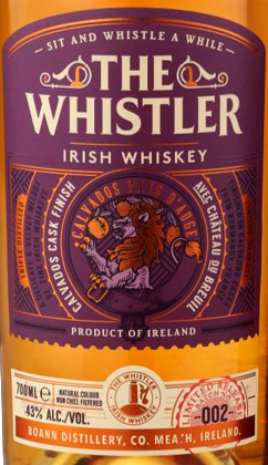 Этикетка Виски ирландский купажированный "Уистлер Кальвадос Каск Финиш Айриш Виски" в П/У   креп 43%, емк 0,7л