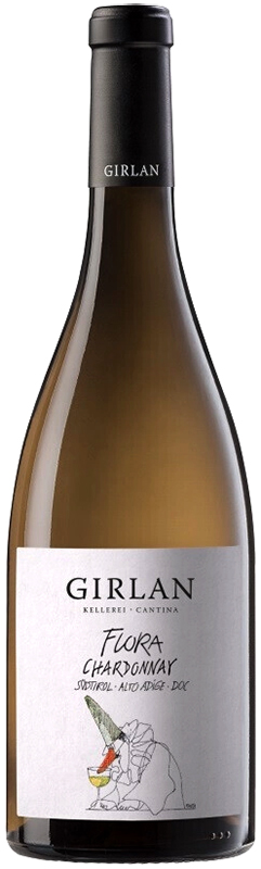 ВИНО сортовое выдержанное "Альто-Адидже Гирлан Флора Шардоне" 2021г  сухое белое  креп 13,5%, емк 0.75л.