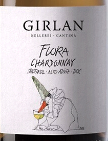 Этикетка ВИНО сортовое выдержанное "Альто-Адидже Гирлан Флора Шардоне" 2021г  сухое белое  креп 13,5%, емк 0.75л.