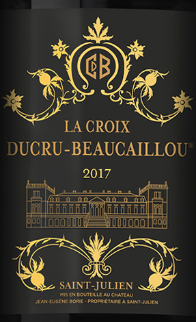 Этикетка ВИНО выдержанное "Ла Круа Дюкрю Бокайю Сен-Жюльен" сухое красное год урожая: 2017 креп. 13.5%, емк  0.75л.