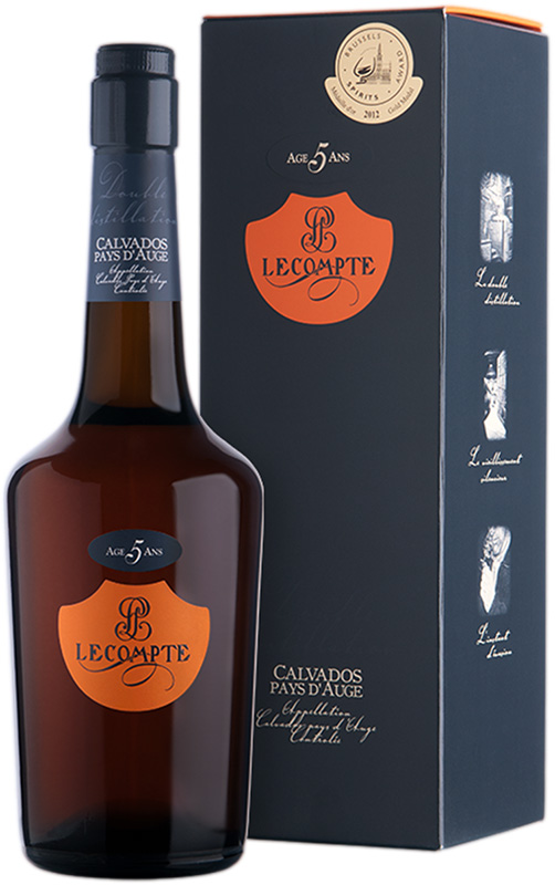 Кальвадос "Леконт Пэи д'Ож 5 лет", креп. 40%, емк  0,7л п/у