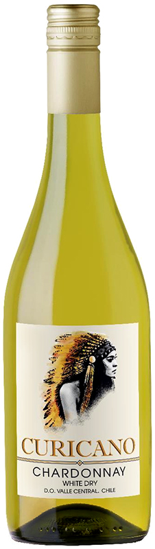 Вино сортовое ординарное "Курикано Шардоне" 2021г  сухое белое  креп 12,5%, емк 0,75л
