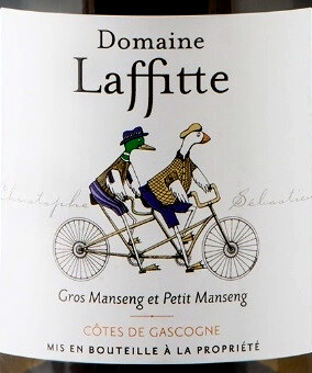 Этикетка ВИНО выдержанное "Кот де Гасконь Домен Лаффит Гро Мансан / Пти Мансан" сладкое белое креп 11,5%, емк 0.75л.