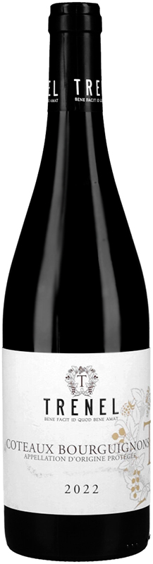 ВИНО сортовое ординарное "Кото Бургиньон Тренель"  2022г сухое красное креп 7,5%, емк  0.75л.