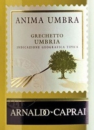 Этикетка ВИНО с защищенным географическим указанием "Умбрия Арнальдо Капрай. Анима Умбра Грекетто" сухое белое 2018г, креп 12%, ё
