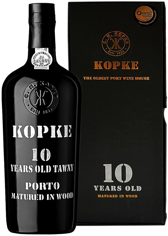 Крепленое вино крепкое (портвейн) марочное "Копке Порто 10-летний" 2010г  в п/у креп. 20%, емк  0.75л.