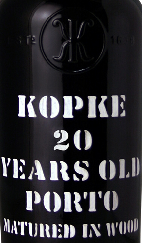 Этикетка Крепленое вино крепкое (портвейн) марочное Копке Порто 20-летний  креп 20%, емк 0.75л. в п/у