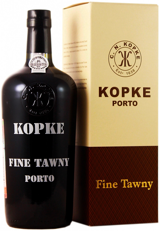 Крепленое вино крепкое (портвейн) марочное "Копке Файн Тони Порто" в картонной подарочной упаковке креп. 19.5%, емк  0.7