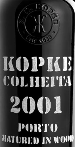 Этикетка Крепленое вино крепкое (портвейн) марочное "Копке Колейта Порто", в п/у, год урожая 2001 креп. 20%, емк  0.75л.