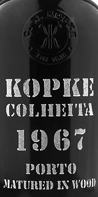 Этикетка Крепленое вино крепкое (портвейн) марочное "Копке Колейта Порто", в деревянной п/у, год урожая 1967, креп. 20%, емк  0,7