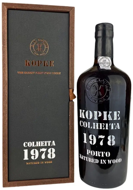 Крепленое вино крепкое (портвейн) марочное "Копке Колейта Порто", в деревянной п/у, год урожая 1978, креп. 20%, 0,75л