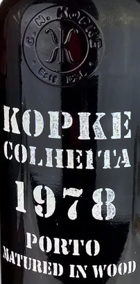 Этикетка Крепленое вино крепкое (портвейн) марочное "Копке Колейта Порто", в деревянной п/у, год урожая 1978, креп. 20%, 0,75л