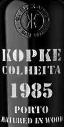 Этикетка Крепленое вино крепкое (портвейн) марочное "Копке Колейта Порто", в деревянной п/у, год урожая 1985 креп. 20%, емк  0.75