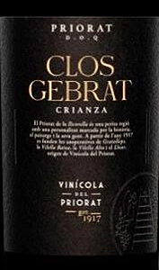 Этикетка ВИНО выдержанное "Приорат.Кло Жебрат Крианса"  2018г сухое красное  креп 15,5%, емк 0,75л