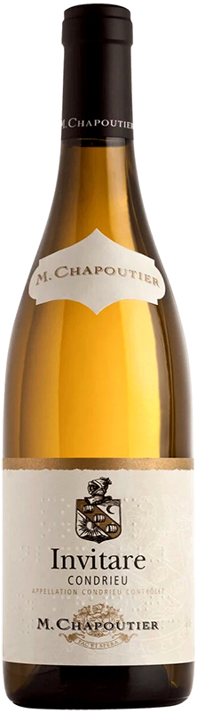 Вино сортовое выдержанное "Кондриё Инвитаре М. Шапутье" 2021г сухое белое, креп. 13,5%,  емк 0,75л