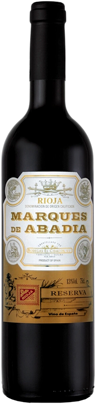 ВИНО марочное "Маркес де Абадиа Резерва" сухое красное  креп 13,5%, емк 0.75л.