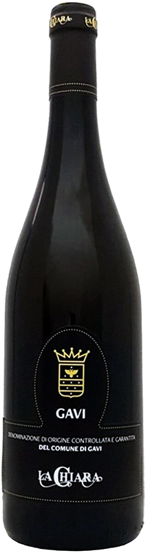 ВИНО сортовое выдержанное "Гави дель Комуне ди Гави. Ла Кьяра Этикета Нера" сухое белое креп 13,5%, емк  0.75л.