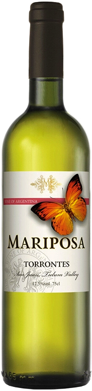 ВИНО столовое "Марипоса Торронтес" сухое белое креп. 12.5%, емк  0.75л.