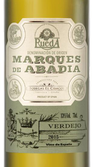 Этикетка Маркес де Абадиа Руэда Вердехо DO белое сухое 13% 0.75л.