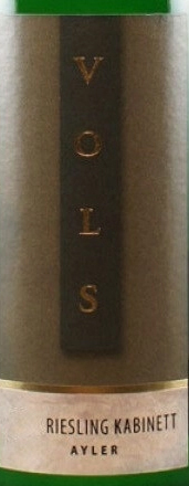 Этикетка ВИНО сортовое выдержанное "Фольс Мозель Айлер Кабинет Рислинг Файнхерб"  2020г полусладкое белое креп. 10%, емк  0.75л.